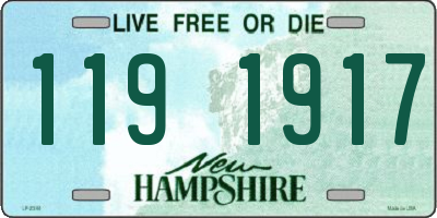 NH license plate 1191917