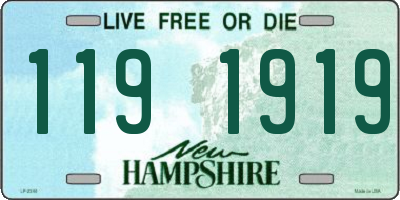 NH license plate 1191919