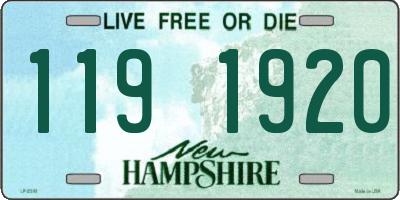 NH license plate 1191920