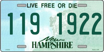 NH license plate 1191922