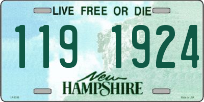 NH license plate 1191924