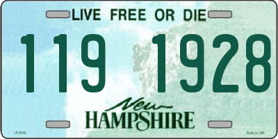 NH license plate 1191928