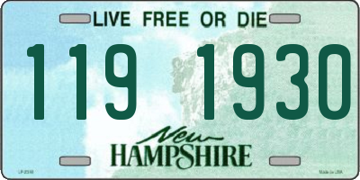 NH license plate 1191930