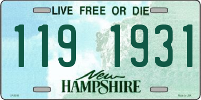 NH license plate 1191931