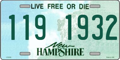NH license plate 1191932