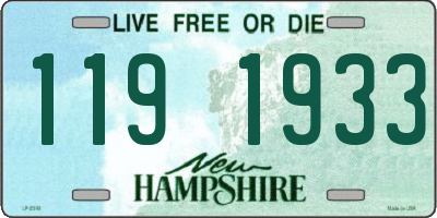 NH license plate 1191933