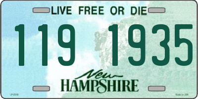 NH license plate 1191935