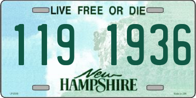 NH license plate 1191936