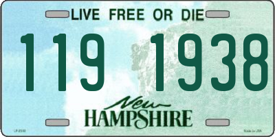 NH license plate 1191938