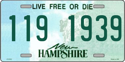 NH license plate 1191939