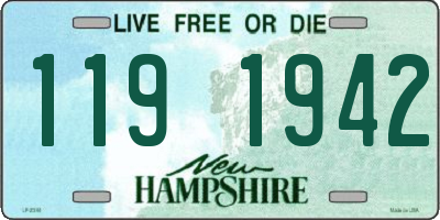 NH license plate 1191942