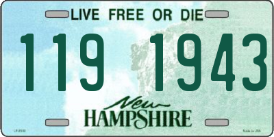 NH license plate 1191943