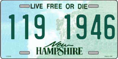NH license plate 1191946