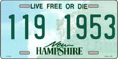 NH license plate 1191953