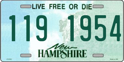 NH license plate 1191954
