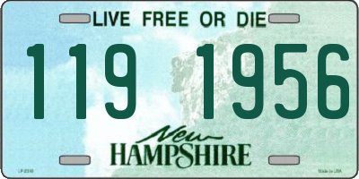NH license plate 1191956
