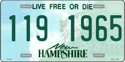 NH license plate 1191965