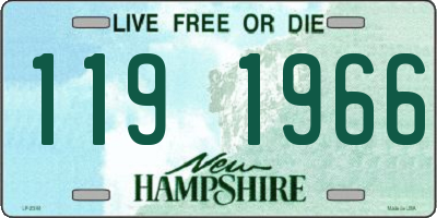 NH license plate 1191966