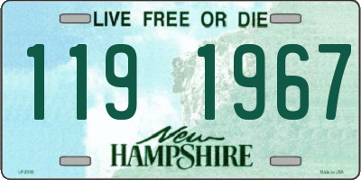 NH license plate 1191967