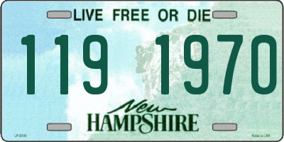NH license plate 1191970