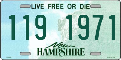 NH license plate 1191971