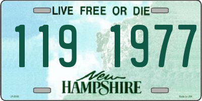 NH license plate 1191977