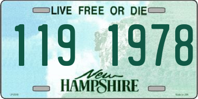 NH license plate 1191978