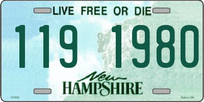 NH license plate 1191980