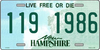 NH license plate 1191986