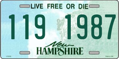 NH license plate 1191987