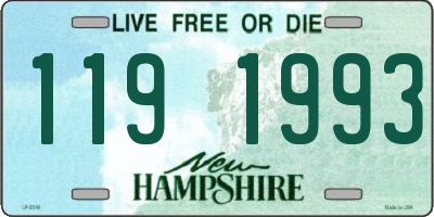 NH license plate 1191993