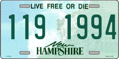 NH license plate 1191994