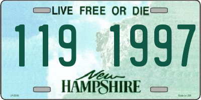 NH license plate 1191997