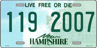 NH license plate 1192007