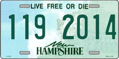 NH license plate 1192014