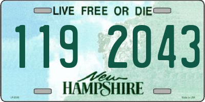 NH license plate 1192043