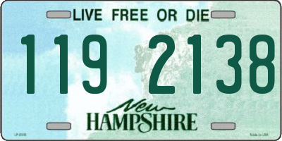 NH license plate 1192138