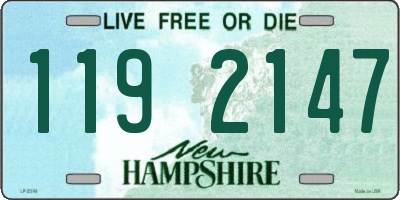 NH license plate 1192147