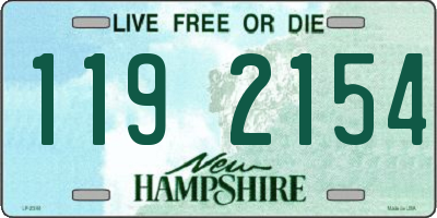 NH license plate 1192154