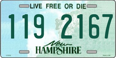 NH license plate 1192167