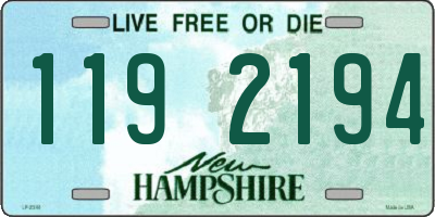 NH license plate 1192194