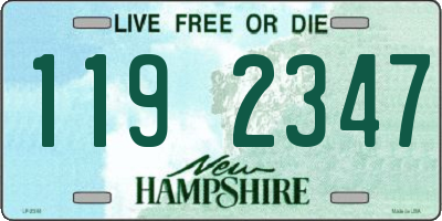 NH license plate 1192347