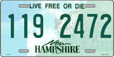 NH license plate 1192472
