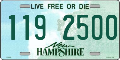 NH license plate 1192500