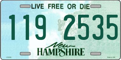 NH license plate 1192535