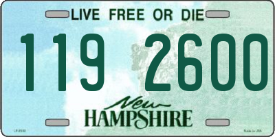 NH license plate 1192600