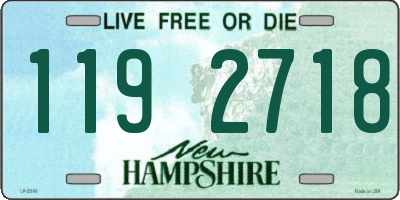 NH license plate 1192718