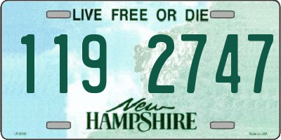 NH license plate 1192747