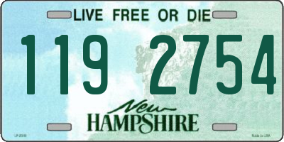 NH license plate 1192754