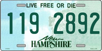 NH license plate 1192892